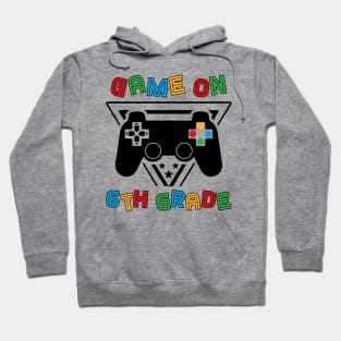 Back To School Game On 6th Grade Funny Gamer Kids Boys Hoodie